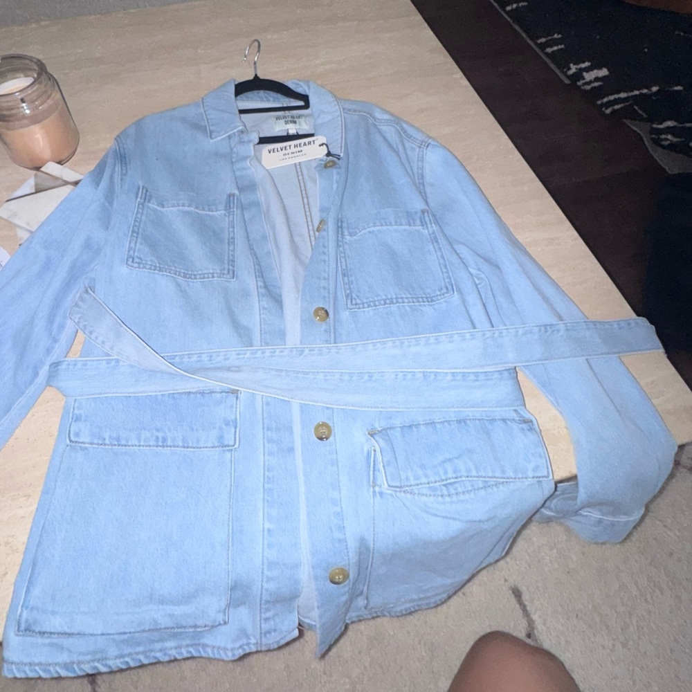 Velvet Heart Sky Blue Denim Jacket - Picture 2 of 5